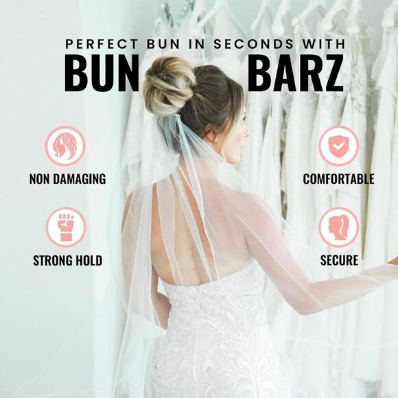 No Damage Ponytail Holder Bun Maker Copper Silicone Hair Bun Alternative main image 6